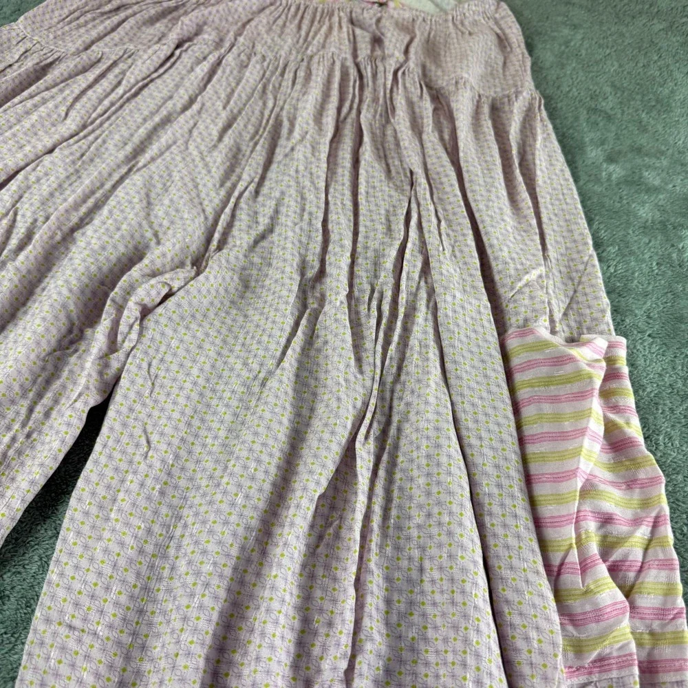 Free People Full Bloom Lilac Glow Combo Harem Jumpsuit Wide Leg Boho L NEW - Picture 9 of 10